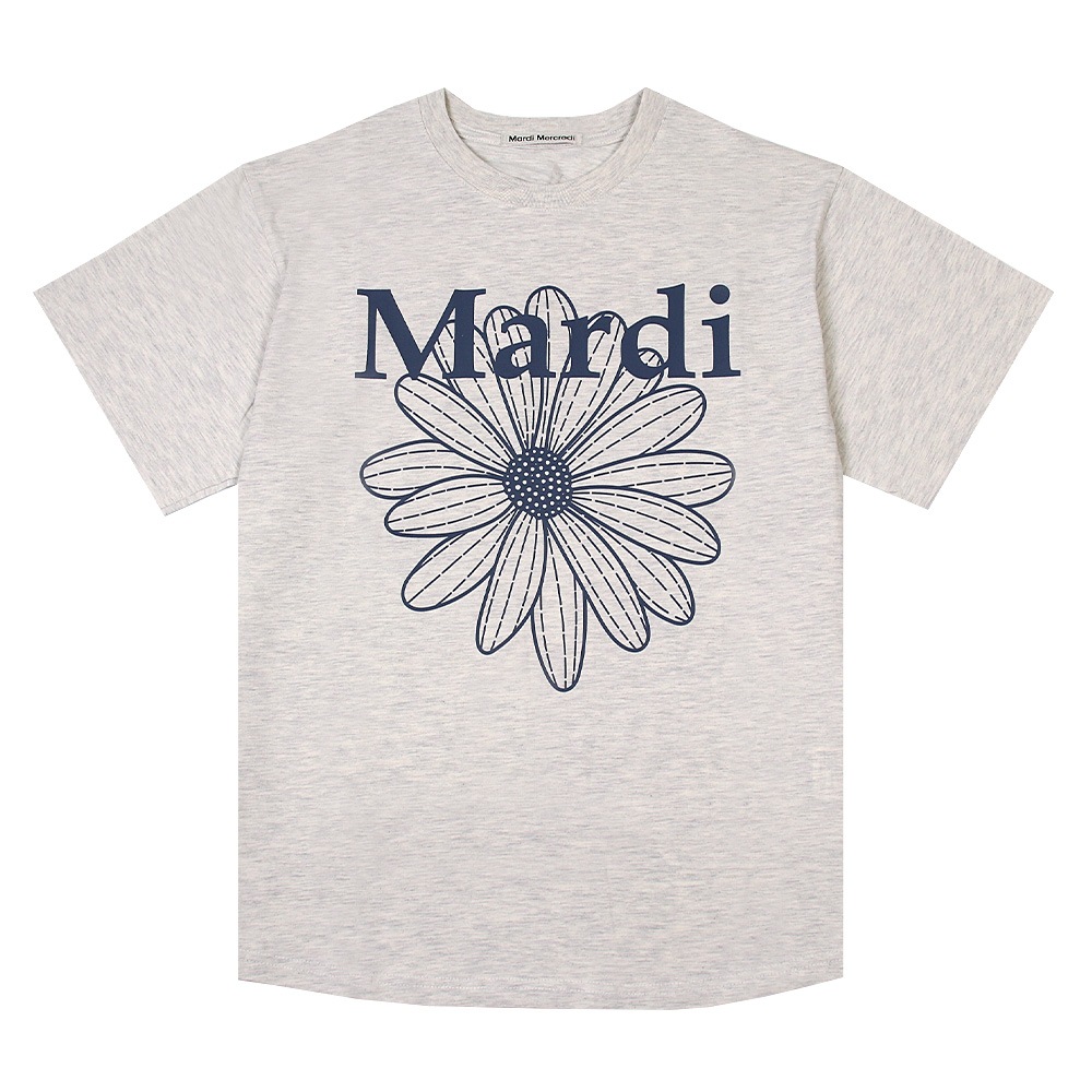 Tシャツ TSHIRT FLOWERMARDI OATMEAL BLUE 半袖 レディース 韓国 ファッション アパレル