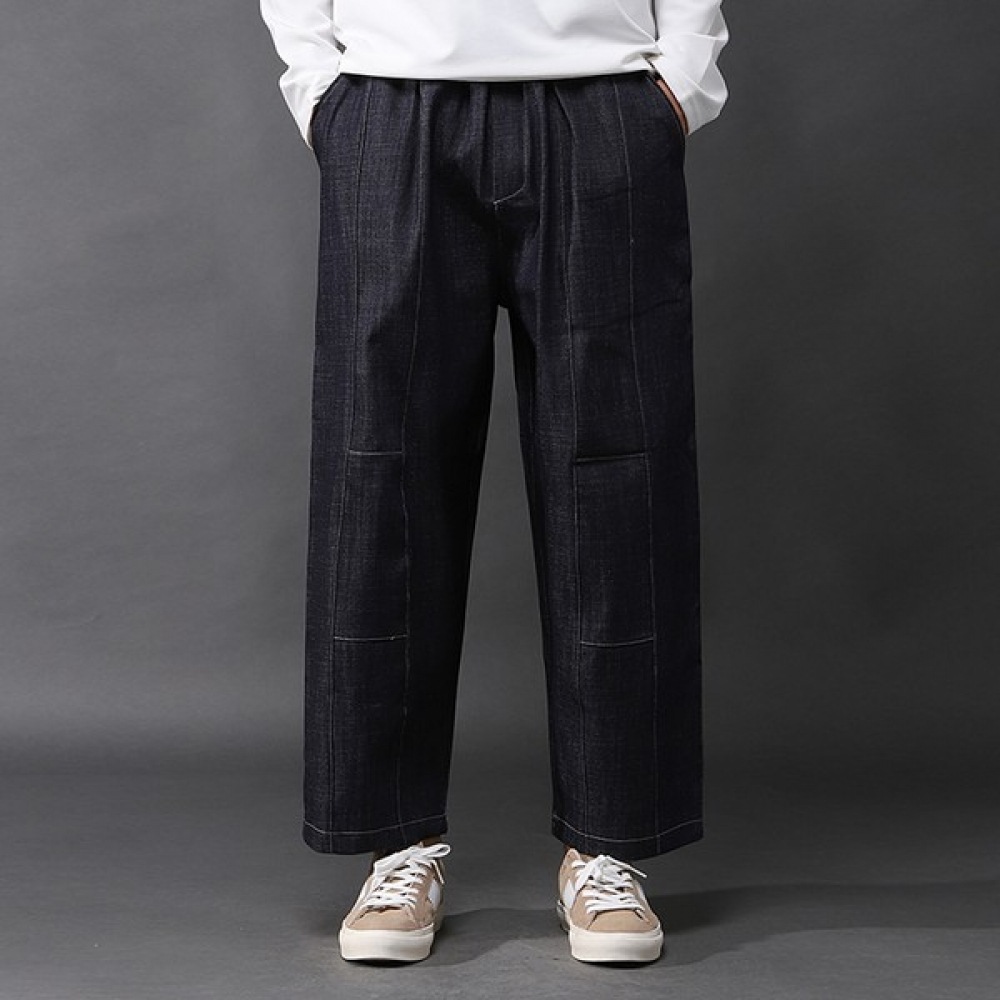 (ジュアンズ) メンズロングパンツスクエアワイドデニムパンツ ECCP7223