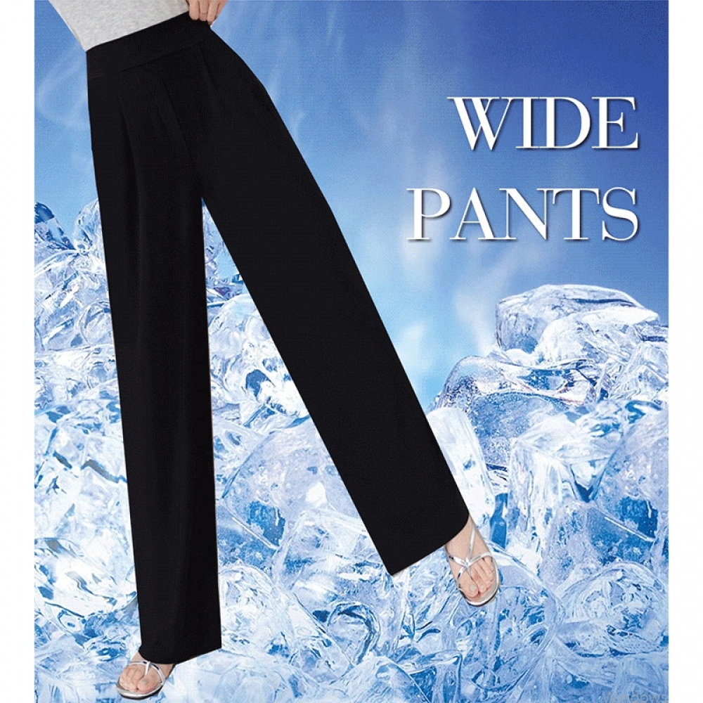 クリック&ファニー チャランクヌードピンタック ワイドパンツ