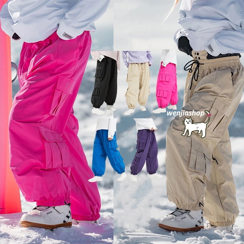 【急速出荷!】スノーボードウェア スノボウェア カーゴパンツ スキーウェア ズボン ロングパンツ レディース メンズ 男女兼用 韓国風 スノーボード スノボウェア スキーウェア スノボーウェア 防寒着