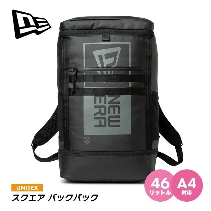 リュック かばん バックパック ユニセックス 大きめ 多機能 無地 ブラック 黒 ストリート 46L A4対応