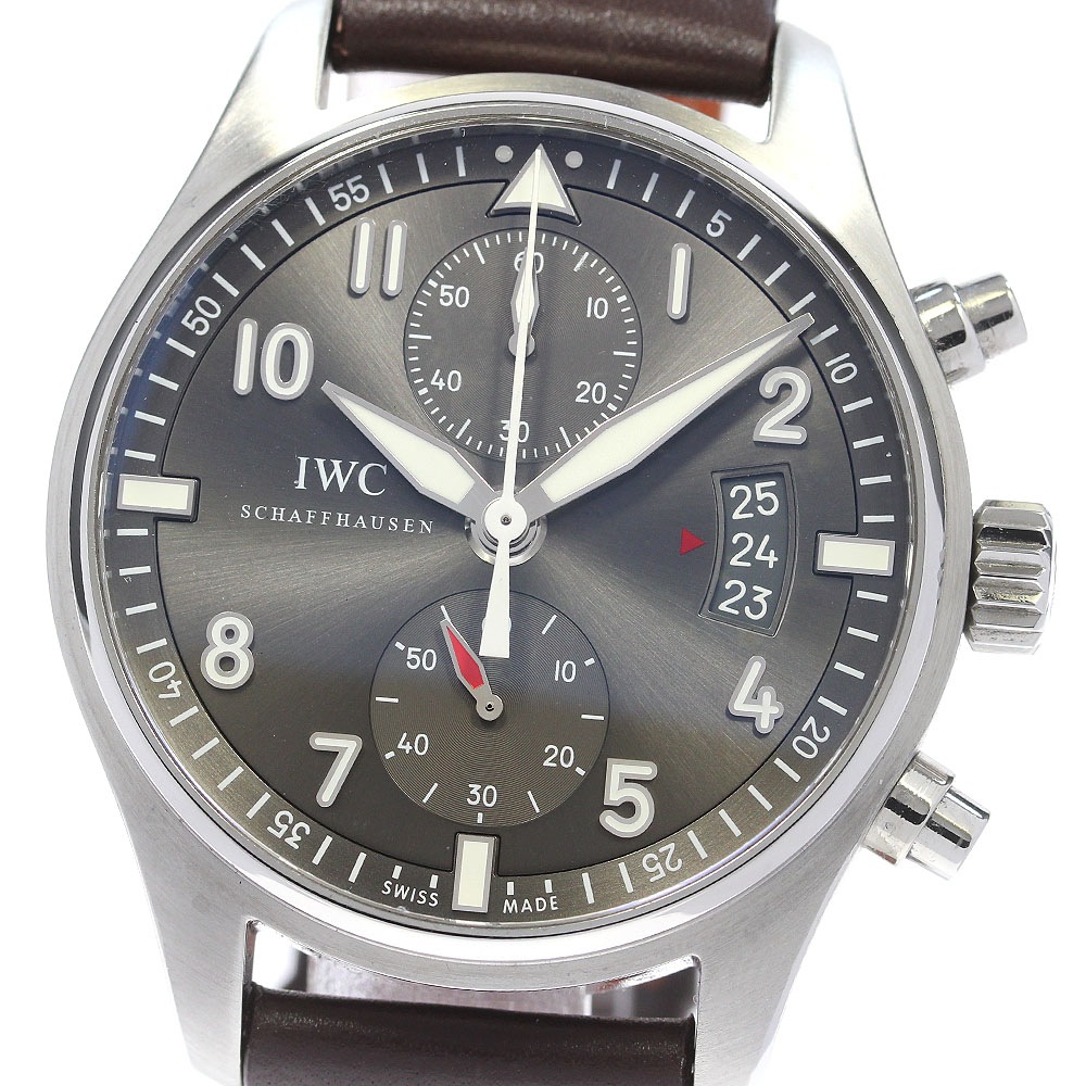 IWC SCHAFFHAUSEN IW387804 パイロットウォッチ スピットファイア クロノグラフ 自動巻き メンズ 美品 _845782【中古】