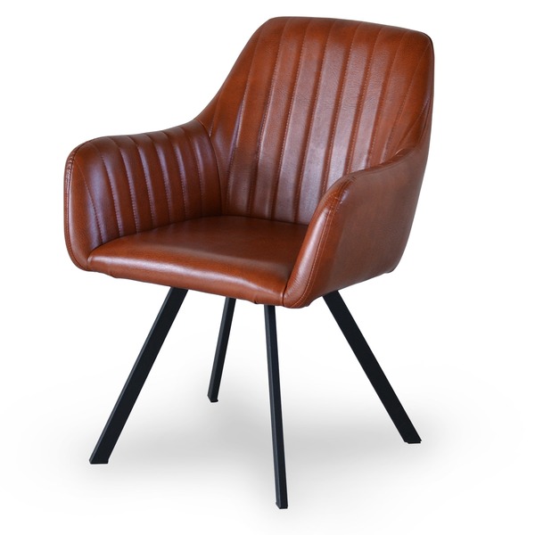 モダンクラブチェアー[ブラウン] 組立品