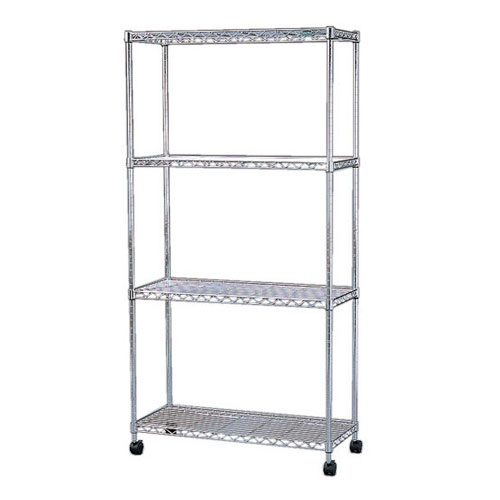 アイリスオーヤマ MTO-8015C メタルミニ（4段・80cm幅）奥行35cm 高さ149cm ポール径19mm MTO8015C