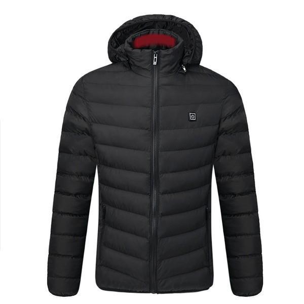 暖房 ダウンジャケット 加熱ジャケットヒーター 内蔵 男女 3段階 電熱 温度調整 USB 暖かい 冬 秋 防寒 おしゃれ 中綿 メンズ レディース フード付き