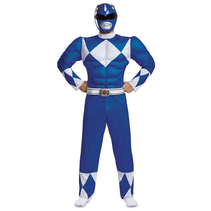 コスプレ 仮装 ブルーレンジャー マッスル クラシック 大人用 XXL(50-52) 大きいサイズ 【 コスプレ 衣装 ハロウィン 仮装 コスチューム 大きいサイズ メンズ 正規ライセンス品 パーティ