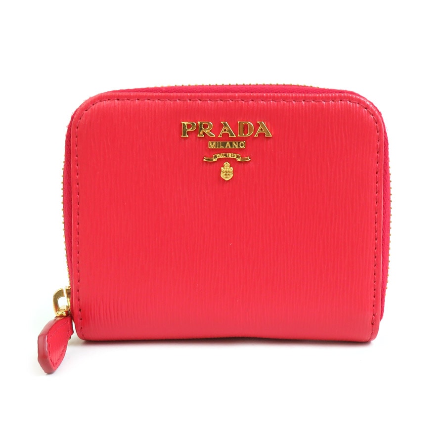 プラダ PRADA コインケース レザー レッド レディース a0384