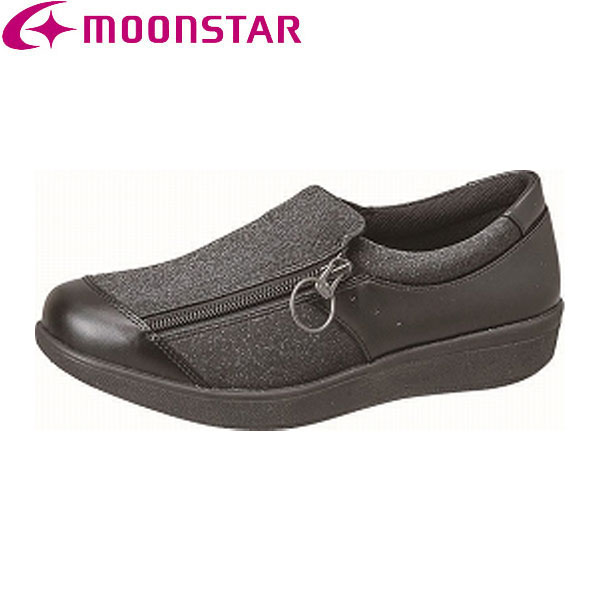 ムーンスター moonstar レディース 介護 シューズ ウェルル02 幅広 4E ファスナー付 軽量設計 つまずき防止 抗菌防臭 WELL02