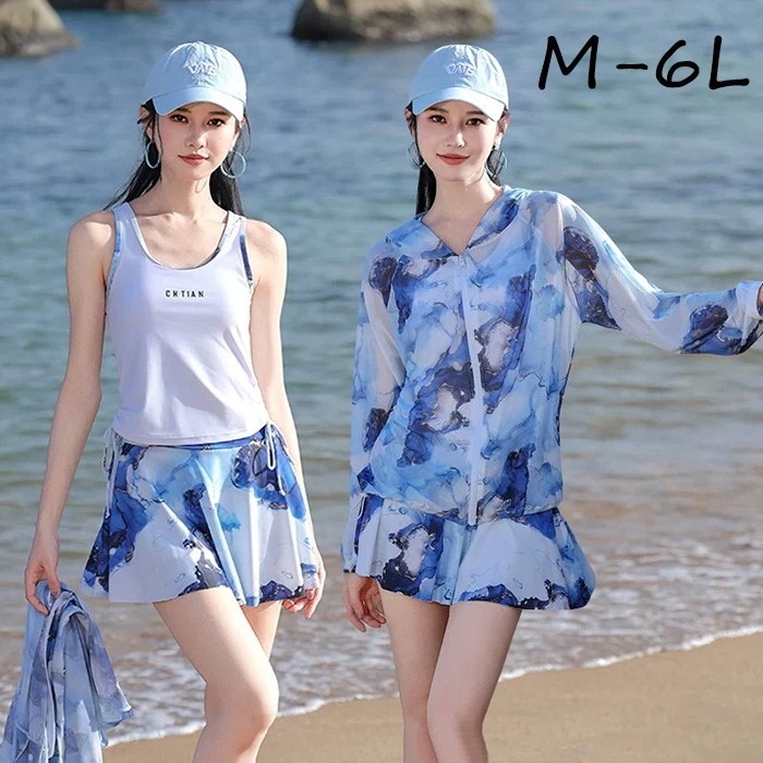 【夏バーゲン】話題沸騰中水着 タンキニ レディース 体型カバー M L 2L 3L 4L 5L 6L ノンワイヤー 半袖 ママ水着 オトナ女子 3点セット 大きいサイズ ラッシュガード セパレート カ