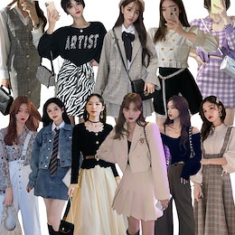 【春夏限定3+1/5+2】韓国ファッション最安值セットアップ新作着痩せブラウス/トップス+スカート/ズボン女性大人気レデイースファッション幅広くしっかり体型ワンピースセットアップ ワンピースドレス背広