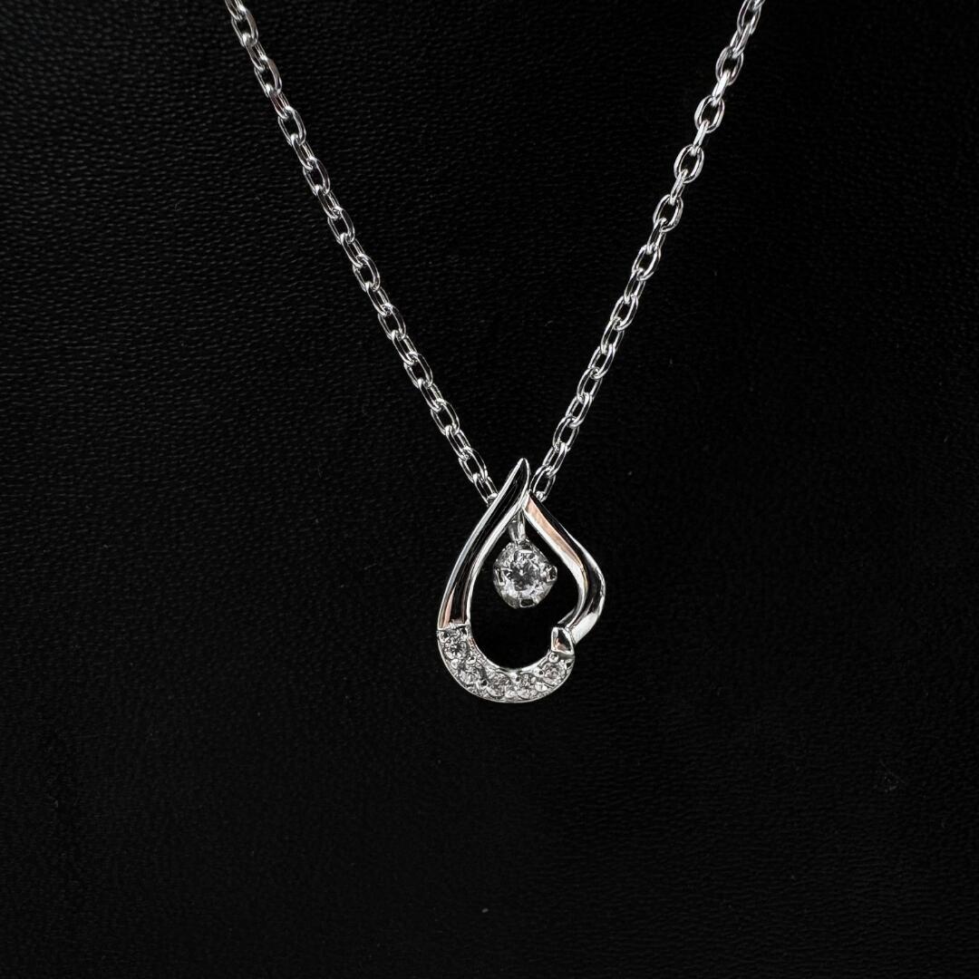 正規品 ナチュラルピュア ネックレス レディース ティアドロップ ハート シンプル 上品 シルバーカラー ノンアレルギー サージカルステンレス ステンレス 金属アレルギー 対応 結婚式 結婚記念日 誕