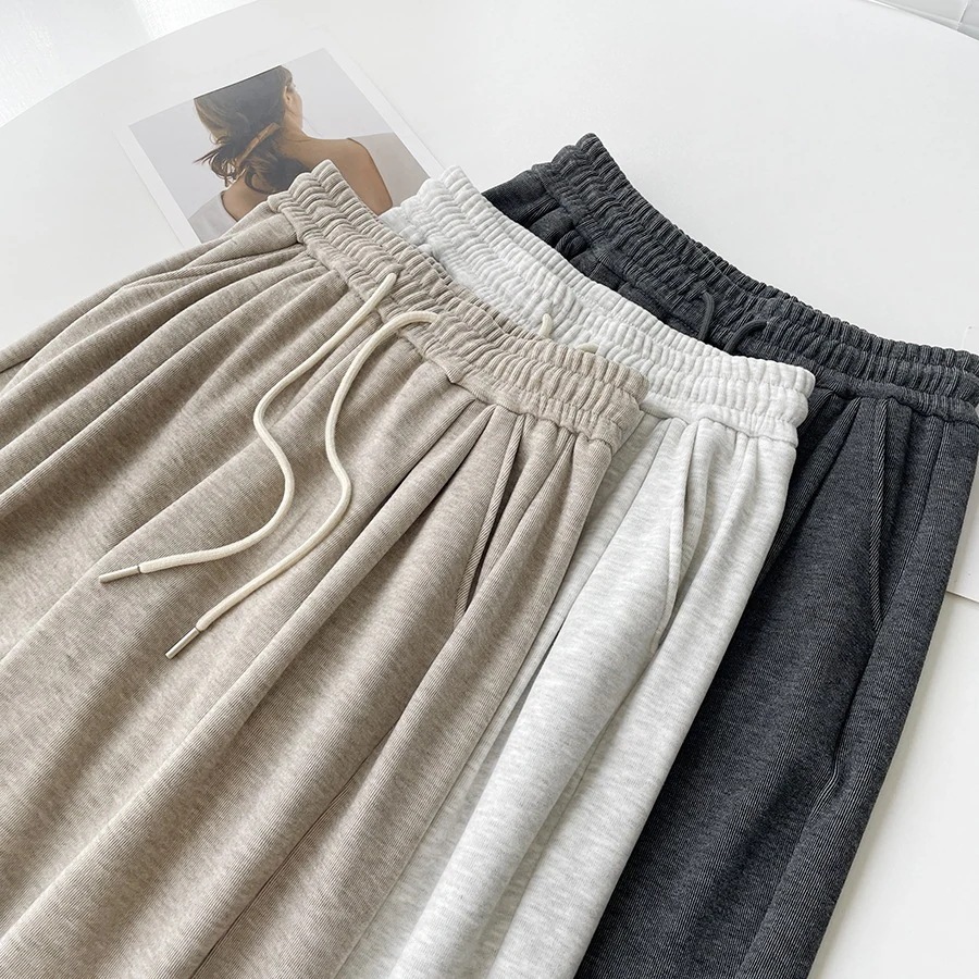 ワイドパンツ ダウンコート やせて見える 秋冬 垂下感 ゆとりがある ストレートパンツ カジュアル ハイウエスト