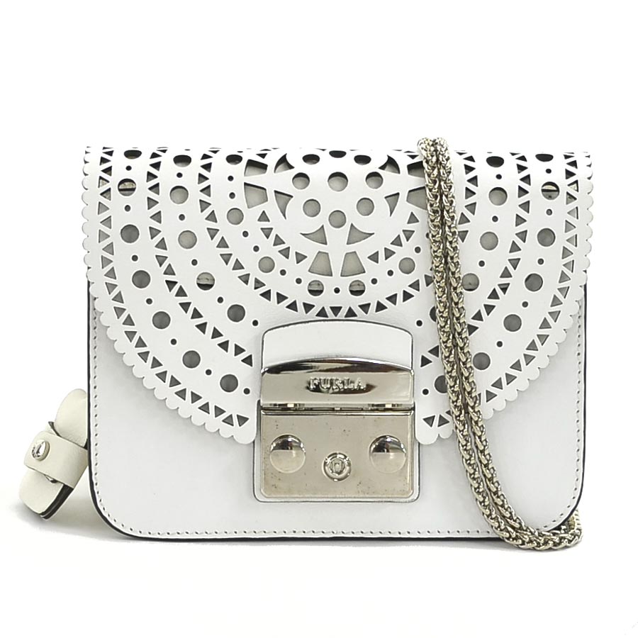 フルラ Furla ショルダーバッグ レザー ホワイト レディース h30509g