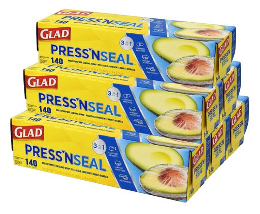 プレスンシール glad ラップ 【真空パックのような密着感】(蜜蝋ラップ や 野菜保存袋 代わりにも!)[ GLAD (グラッド)] プレスアンドシール 140(30cm×43.4m)×6本