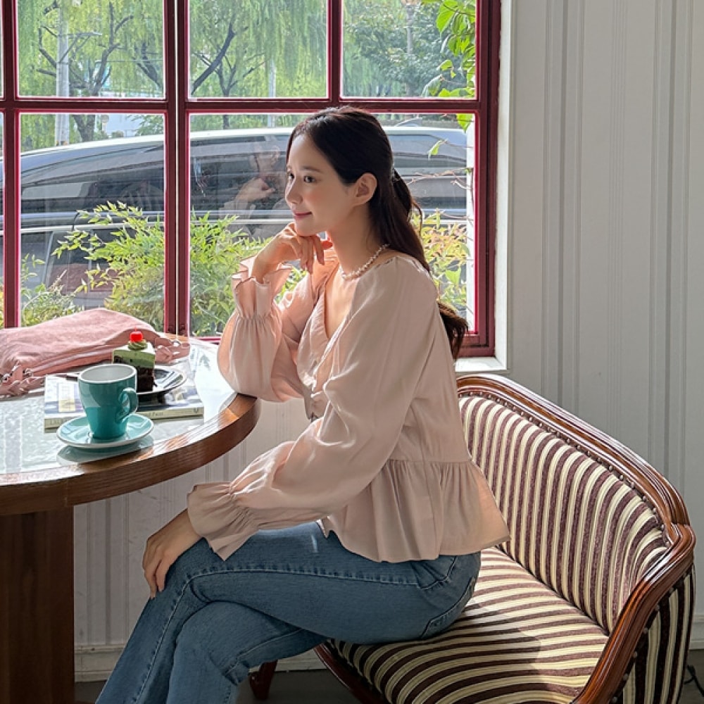 (JSTYLEのイーブレット) イーブレットイメージクロップシャーリングブラウス Jスタイル