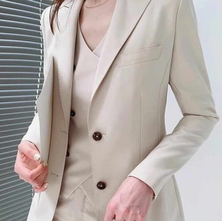 高評価!超人気 レディーススーツ 女性スーツ 3点スーツセット ビジネススーツ パンツスーツ 長袖 カジュアル 七五三 フォーマル スリム ボトムス リクルートスーツ セットアップ ジャケット パンツ