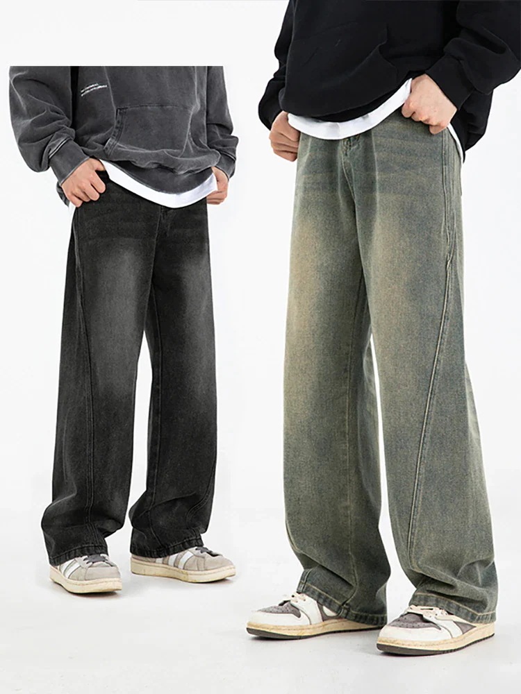 デニム カジュアルパンツ メンズファッション 【2枚購入で カジュアル 大きいサイズ ワイドパンツ メンズロングパンツ デニムパンツ 2oo円OFF!】新作 韓国ファッション おしゃれ 4,949円
