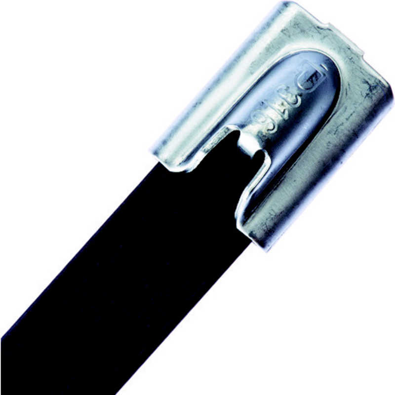 パンドウイット　フルコーティングステンレススチールバンド 黒　MLTFC8SCP316 (1袋100本)