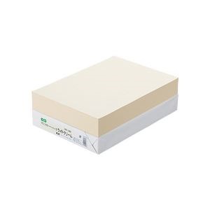 （まとめ） TANOSEE αエコカラーペーパーII A4 ライトクリーム 1冊（500枚） 10セット