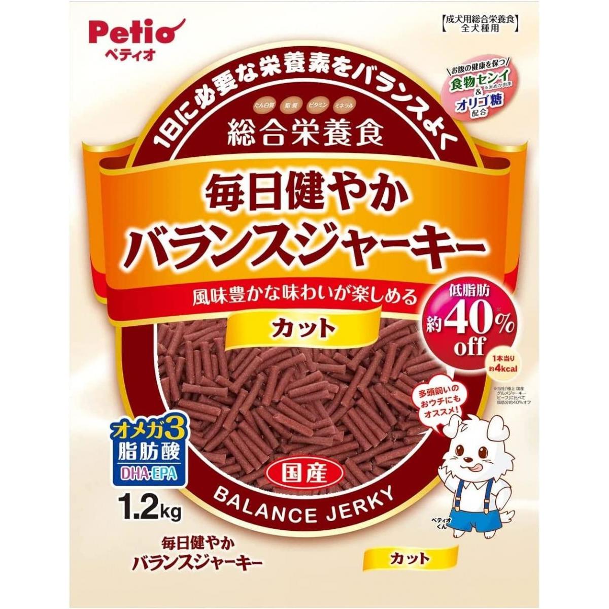 ペティオ 毎日健やかバランスジャーキー カット 1.2kg(300gx4袋)