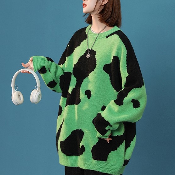 セーター ニット ルーズ 大き目 オシャレセーター カジュアル ストリート ふんわり 人気商品 グレ 4,932円