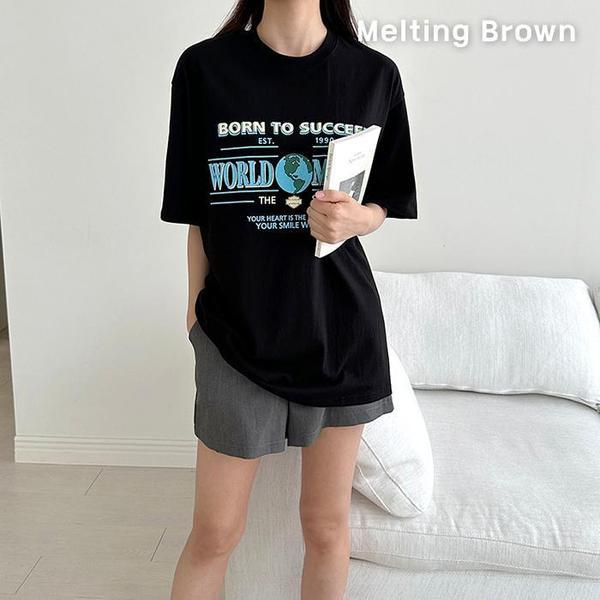 レディースデイリーサマー半袖Tシャツ3color
