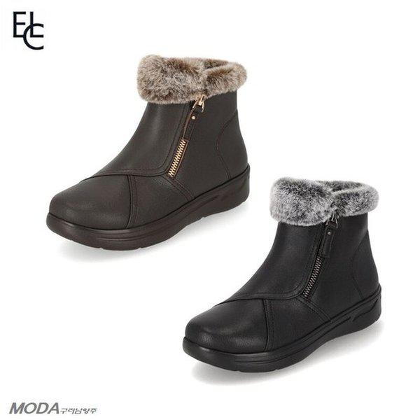 軽量クッションファー起毛女性アンクルブーツ 1XWA68XI-GN