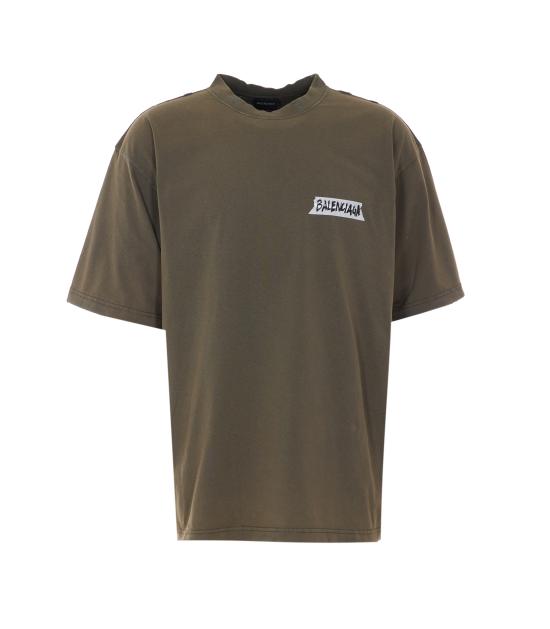 BALENCIAGA Men T-Shirts 764235 TTVL62840 Green