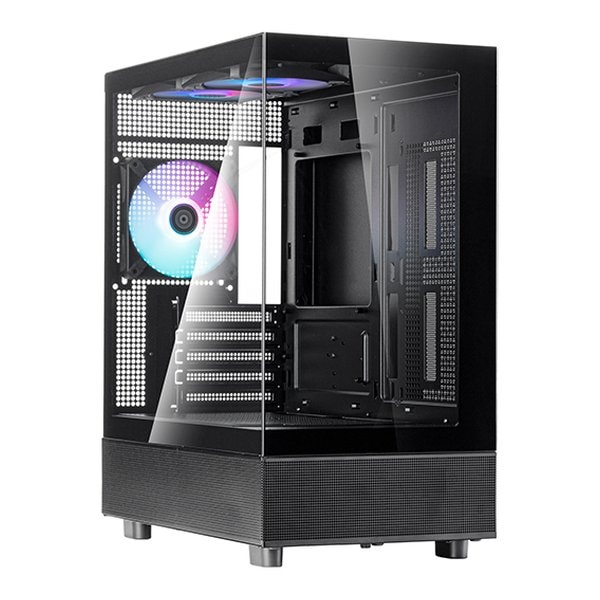 Lucid 04 黒 Micro-ATXケース SST-LD04-B-ARGB