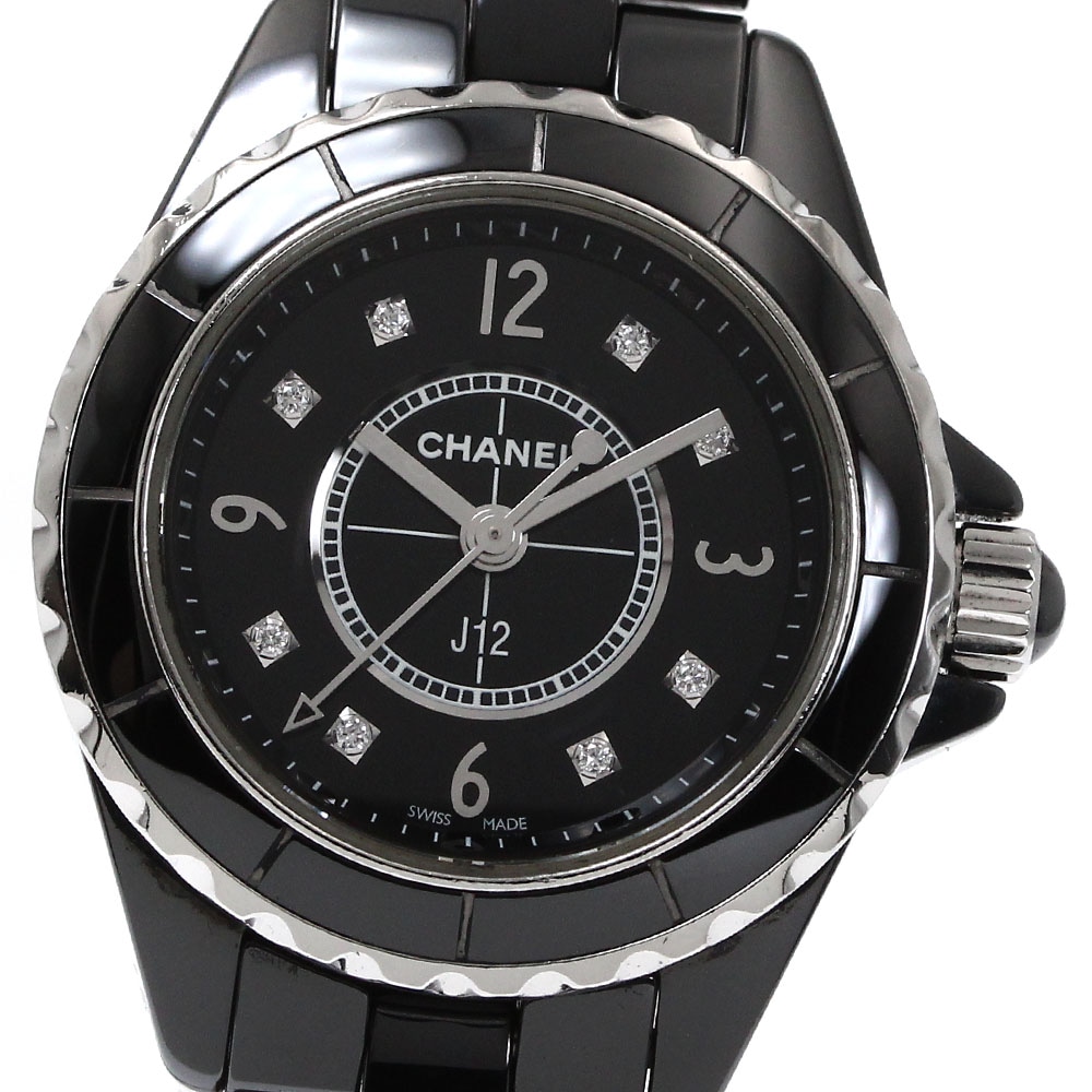 シャネル CHANEL H2569 J12 8Pダイヤモンド クォーツ レディース 良品 _872420【中古】