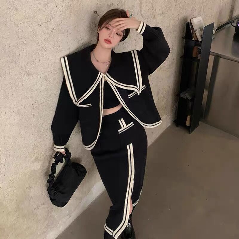 オールインワンセットアップセットアップ気質 ジャケット 秋服 小香風 セット 二点セット 着痩せ ジェントルスタイル おしゃれ 韓国ファッション 長袖 スカート 4,552円