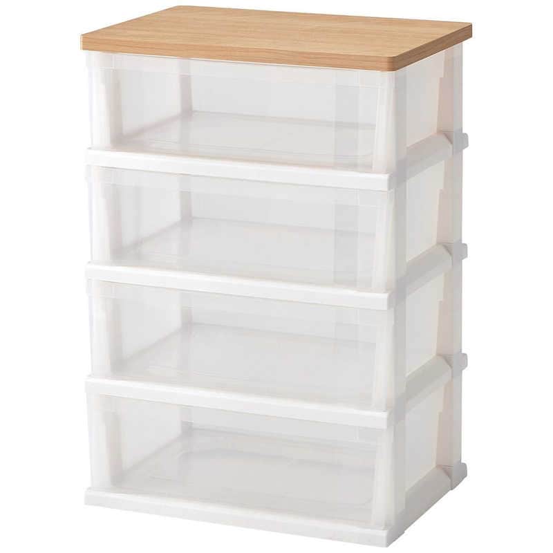 天馬　TENMA木製天板ストッカー550組立式4段 　110012803