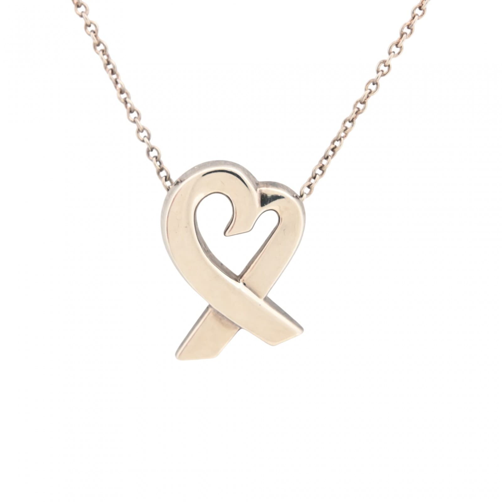 ティファニー ラビングハート シルバー ネックレス Aランク ti0909gg