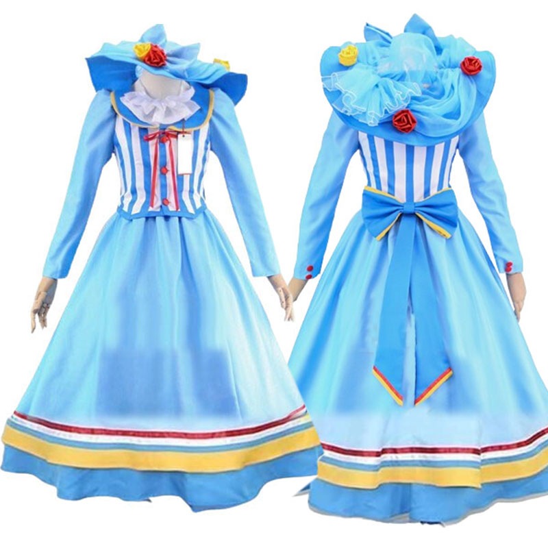 コスプレ衣装 帽子付き ミニー アメリカンウォーターフロント グリーティング レプリカ衣装 ミッキー ミニー ドレス ハロウィン コスプレ 衣装 服 コスチューム 仮装 撮影 遊園地