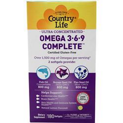 COUNTRY LIFE社　ウルトラコンセントレートオメガ3-6-9　180錠