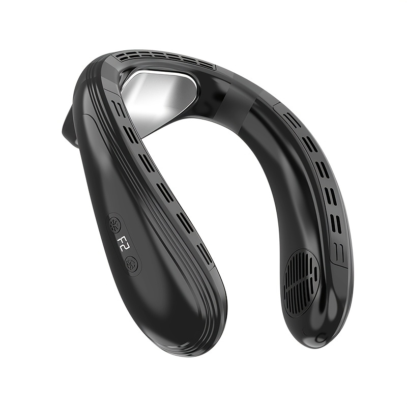 レイリオニックス ポータブルネックエアコン - 360調整可能なデュアルモード冷却ファン6段階風量5200mAh充電式バッテリー全身快適のための即時秘密武器二次元冷却アウトドア・オフィス＆旅行に