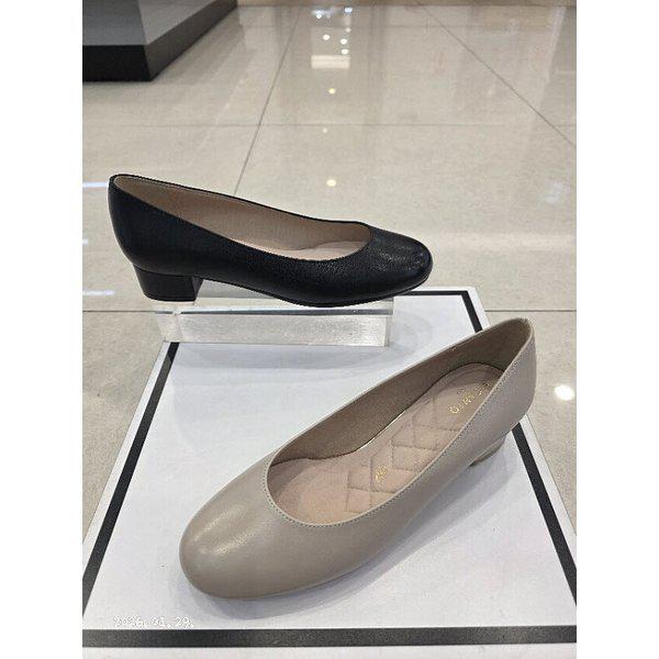 [] 女性牛革3cmラウンドトゥミドルパンプスLCWD63U613（P003757951）