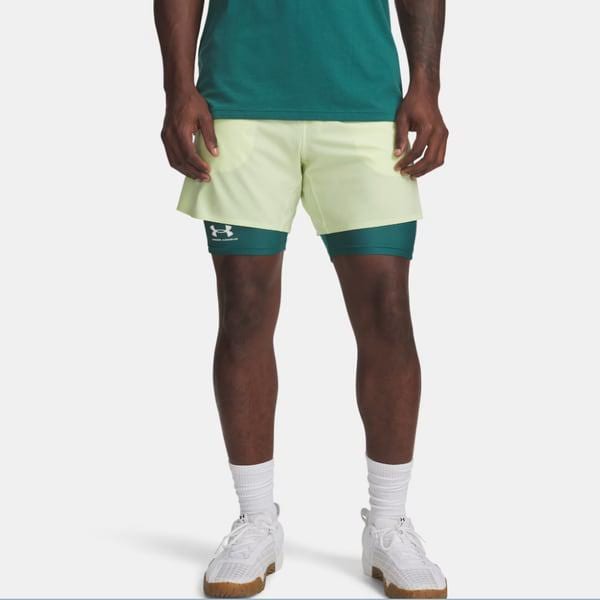 6009868-391 蛍光 男性 UA バニッシュ エリート 男性 6インチ ショーツ 短パン
