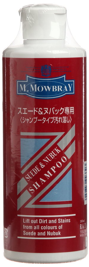 [M.モゥブレィ] スエード用 革靴 丸洗い洗剤 雨ジミ 300ml スエード用丸洗い洗剤 スエード＆ヌバックシャンプー 起毛皮革 ヌバック お手入れ クリーニング 水洗い 水染み 塩浮き 雨染み対応