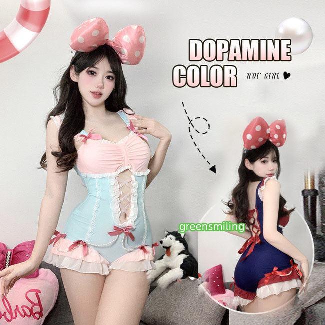 （新作&即納）ワンピース水着 レディース ロリータ 水着 かわいい フリル リボン 水着 肩出し 着せ 撮影 温泉 プール ビーチ ピンク ブルー ワインレッド ネイビー20%OFF