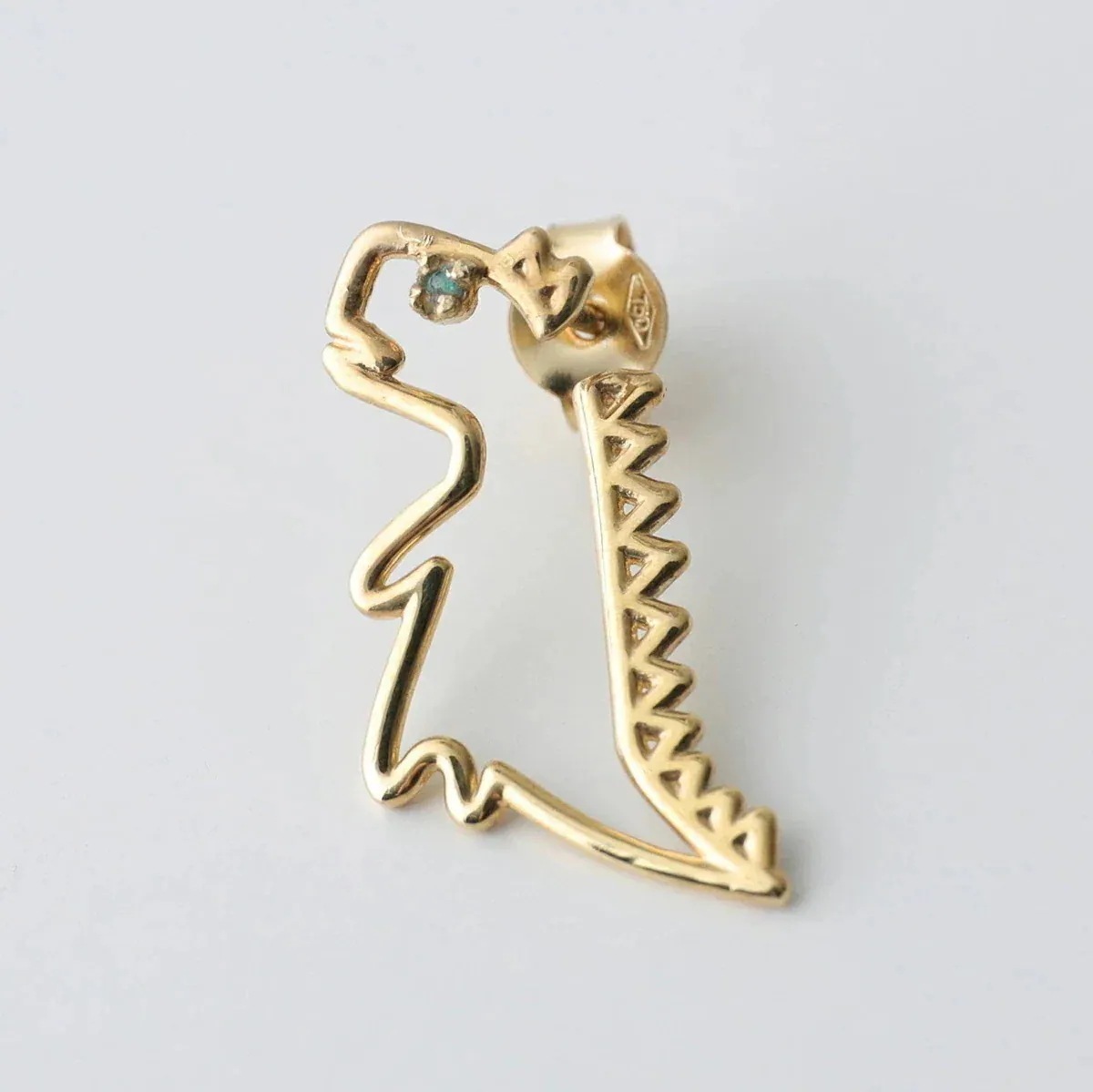 ALIITA アリータ ピアス DINO ESMERALDA EARRING SINGLE レディース 片耳用 シングル 恐竜 モチーフ エメラルド アクセサリ