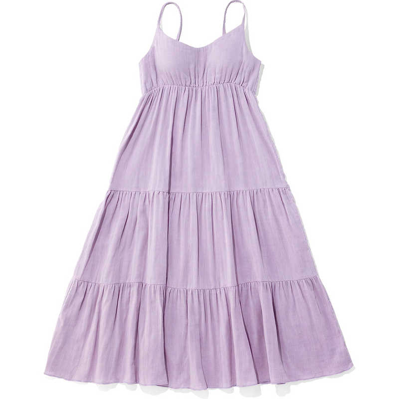 タオル美術館　cococi beauty シャルロット ガーゼキャミソールワンピース Lサイズ ラベンダー