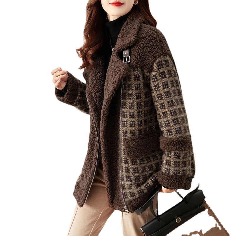 秋冬のシンプル着やせ顆粒ダウン保温婦人用コットンコート