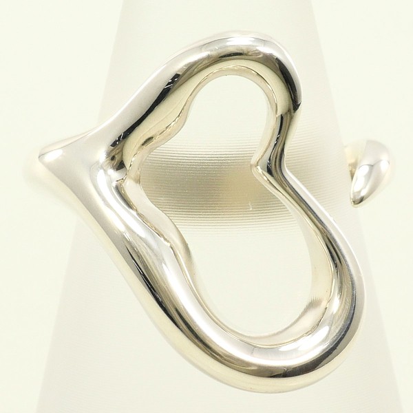 ティファニー オープンハート シルバー リング 指輪 9号 約5.4g ジュエリー 中古