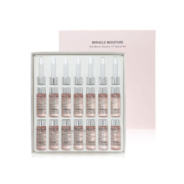 ミラクルモイスチャー ピンクバリア アンプル 777 増量企画 (7ml×14本) / 保湿・水分アンプル / 韓国スキンケア