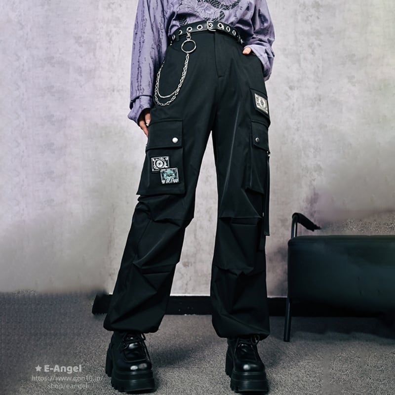 2way カーゴパンツ レディース パンツ ダンス 黒 アウトドアカジュアルパンツ 機能風ボトムス ズボン 着瘦せ 脚長効果 大きいサイズ