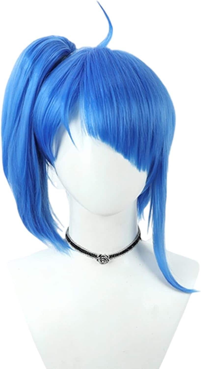 コスプレウィッグソラハレワタールツインテール水色耐熱文化祭小物ハロウイーンウィッグかつらネット付きコスチューム