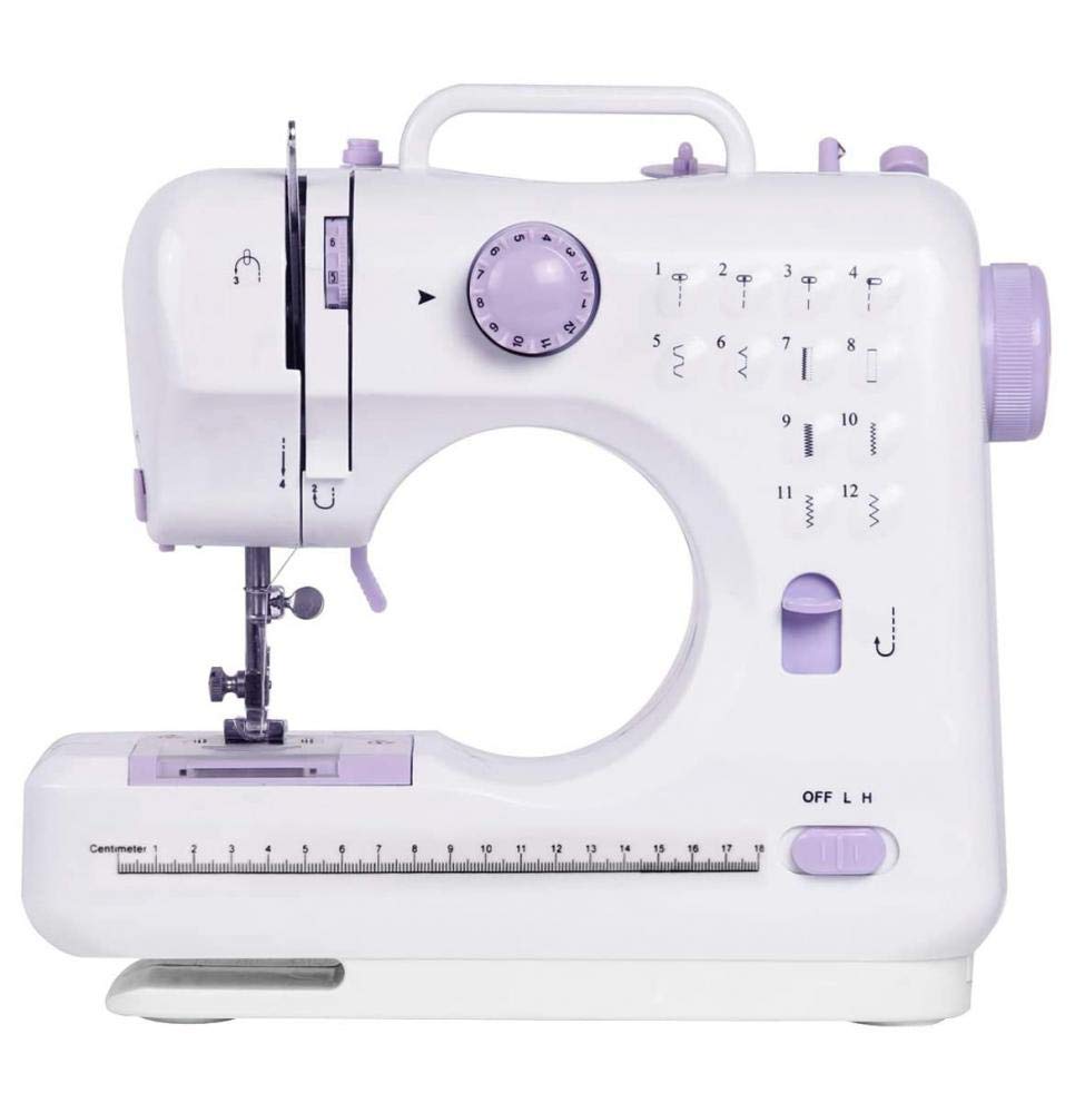 電動シン 家庭用ミシン 多機能ミシン 12種類の縫い方 拡張テーブル付き 針セット付き 小型ミシン コンパクト ミシン 初心者向き スピード調整可能 返し縫い 操作簡単 フットコントローラー ACアダ
