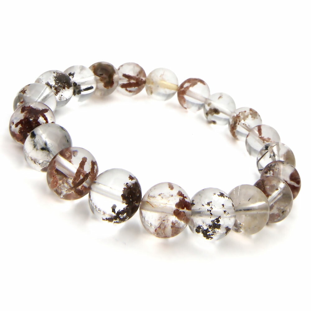 「1点もの 現品」 ガーデンルチルクォーツ ガーデンクォーツ ブレスレット 10mm パワーストーン ブレスレット レディース メンズ 天然石 数珠 アクセサリー メンズブレスレッ hh000012