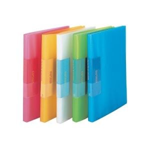 (まとめ) ビュートン スリムクリヤーブック A4タテ 40ポケット 背幅20mm ブルー FCB-A4-40CB 1セット(6冊) (×3セット)